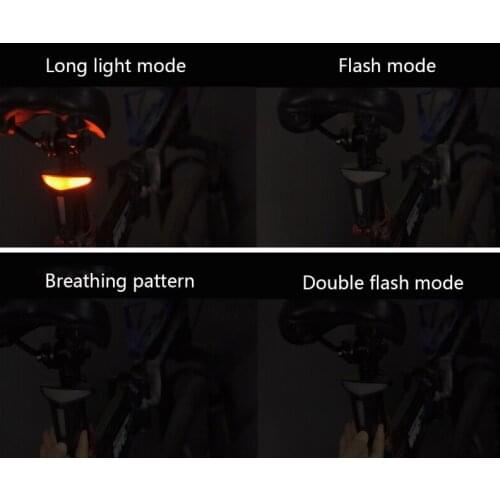 Smart Brake Sensor Bicycle Tail Light USB Rechargable Bike Warning Rear Lamp LED Taillight Flashlight Cycling Accessories