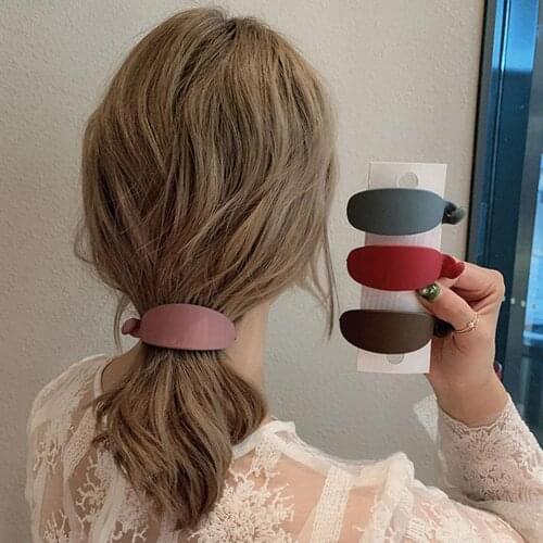 2021 New Cute Candy Color Banana Shape Hair Claws Women Girls Sweet Hair Clips Ponytail Holder Hairpins Fashion Hair Accessories