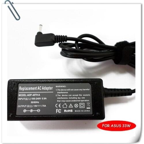 19V 1.75A 33W AC Power Charger for ASUS VivoBook S200E-RHI3T73 Q200E-BHI3T45 Q200E Q200E-BHI3T45 carregador de bateria portatil
