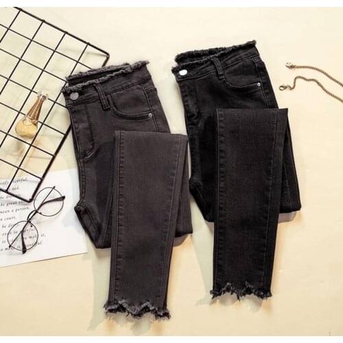 2020 Jeans Female Denim Pants Black Color Womens Jeans Donna Stretch Bottoms Feminino Skinny Pants For Women Trousers