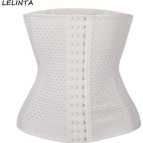 LELINTA Waist Trainer Corset for Weight Loss High-Waist Workout Body Shaper Tummy Control 4 Steel Boned Women Shapewear