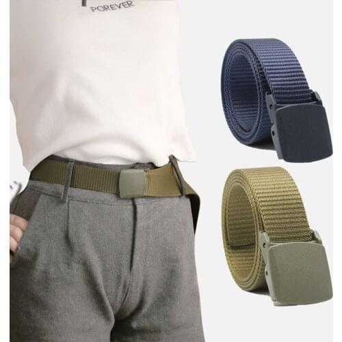 Ladies Belt Outdoor Sports Adjustable Plastic Buckle Womens Belts High Quality Casual Wind Tactical Quick-Dry Mens Belt