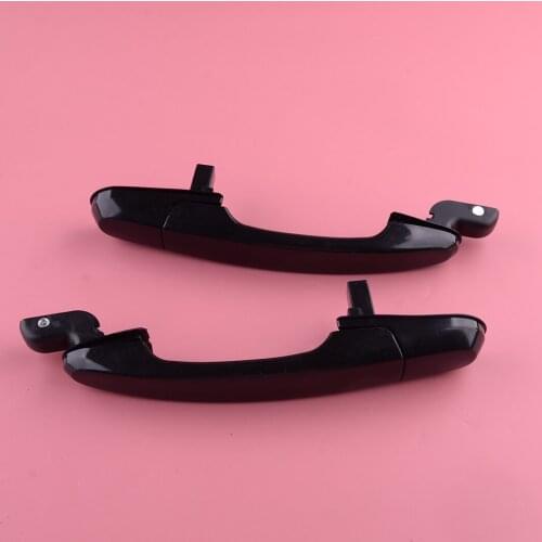 1 Pair Rear Exterior Outside Door Handle Black Plastic fit for Hyundai Tucson 2005 2006 2007 2008 2009 83650-2E000 83660-2E000