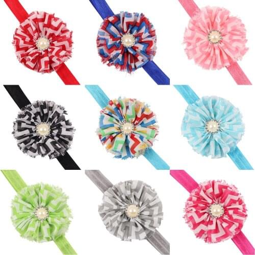 1 Piece MAYA STEPAN Children Girls Striped Handmade Flower Hair Head Band Accessories Baby Newborn Headband Headwear Headwrap