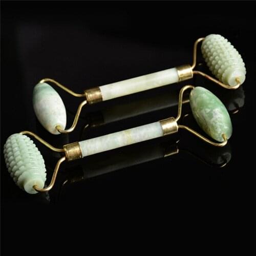 1pc Natural Jade Guasha Roller Traditional Jade Massage Stone Body Face Lift Skin Beauty Massager