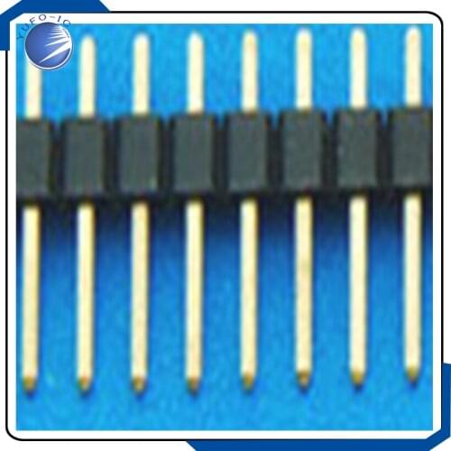 10PCS/LOT 1*40PIN male Yellow Gold single pin 1*40 2.54 gold-plated pin male pin header strip Connector 1*40P