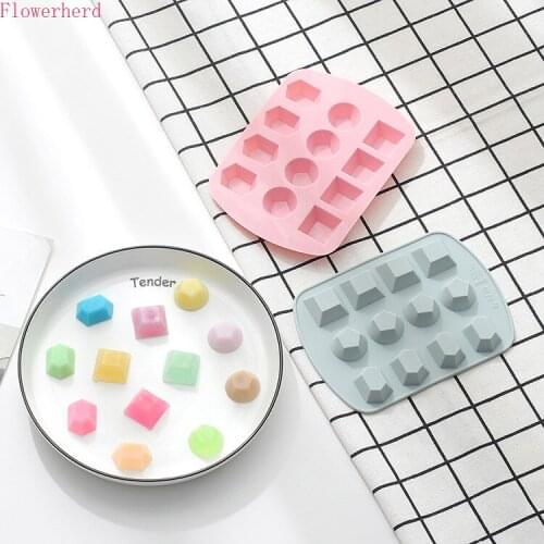 12-hole 3 Different Gem Crystal Drop Mold Pendant Jewelry Silicone Mold Ice Cube Mold Fondant Tools Chocolate Mold Soap Mold