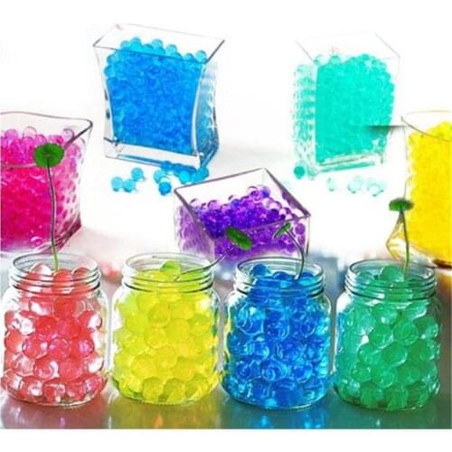 150 PCS/Set Pearl Shaped Crystal Soil Water Beads Mud Grow Magic Jelly Balls Home Decor Aqua Soil Hot Wholesales