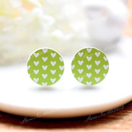 16mm Heart Round High Quality Photo Wood Laser Cut Cabochon to make Rings, Earrings,Bobby pin,Necklaces, Bracelets-(WEH-103)