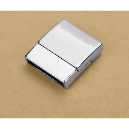 LOULEUR 5PCs Copper Arc-shaped Magnetic Clasps Leather Cord Necklace Bracelets End Caps Connectors for Diy Jewelry Making