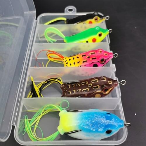 5Pc/Lot Topwater Frog Soft Lure 10g14g Jerkbait Jig Isca Artificial Silicone Bait 2020 Spinner Swimbait Pesca Peche Carp Fishing