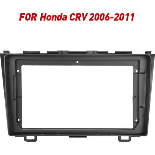 2 Din/1 Din Car Radio Fascias for Honda CRV CR-V 2008-2011 9 Inch Stereo Panel Dashboard Kit Refitting Installation Frame