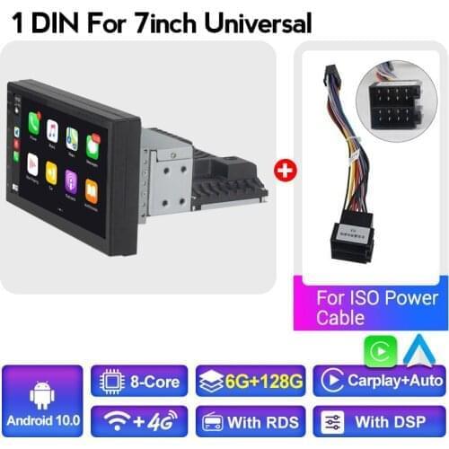 Android 10 1Din 6+128G Car Radio For Volkswagen Toyota Nissan Peugeot Hyundai Kia Multimedia Player Carplay WIFI 4G LTE RDS DSP