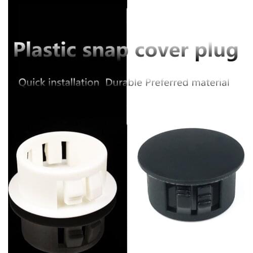 Black/White Round Plastic Blanking End Caps Tube Pipe Inserts Plug Bung 6mm-30mm