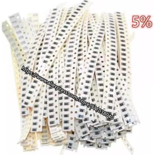 200pcs Chip resistor 910R-1.8K 0201 5% 0402 0603 0805 1206 1210 2010 2512 (910R 1K 1.1K 1.2K 1.3K 1.5K 1.6K 1.8K ) great sale
