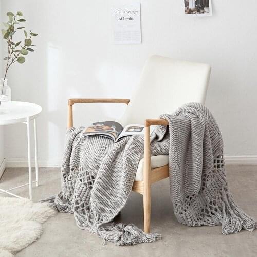 Blankets For Beds Decorative Knitted Blanket Photo Props Tassel Weighted Blanket Air Conditioning Blanket Chunky Sofa Blanket