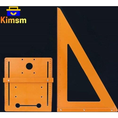 Woodworking Bakelite Precision Triangle Ruler 90° Scribing Ruler Cutting Machine Special Bottom Plate Multi-function Tool Ruler