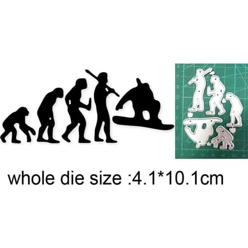 Evolution Skateboarding Metal Cutting Dies Stencils dies for DIY Scrapbooking Paper Craft Embossing Die Cut Craft Dies New 2021