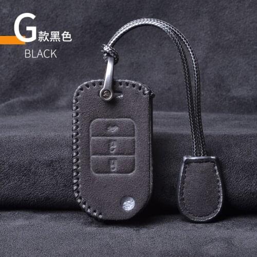 Leather Car Remote Key Case Cover For Honda CivIc HRV CRV XRV Crider Odyssey 2015-2018 Remote Key Protection Fit Freed