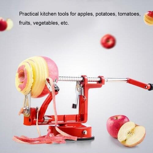 Multifunction Stainless Steel Manual Apples Peeler Potato Fruit Vegetable Corer Kitchen Supplies Red Kitchen Tools