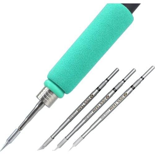 JBC C210 Series Soldering Tip For C210/T26D Handle I2C Soldering Station Soldering Tip 018 Knife/ 020 Straight/002 Curved Tip