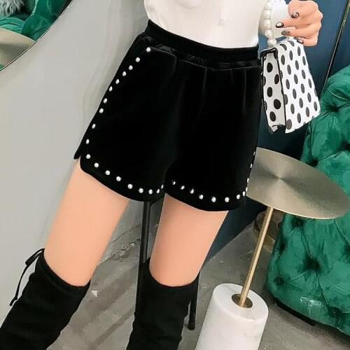 2021 New Spring Autumn Woman High Waist Shorts Female Wide Leg Loose Shorts Ladies Casual A-line Shorts Outerwear Feminino Q50