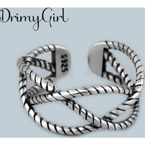 New Boho Vintage Large Cross Lines Rings For Women Men Charm Male Retro Gothic Jewelry Drop Shipping 2021