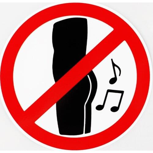 Pay Attention To The Humor-free Toilet Stop Car Sticker PVC Personality Fun Auto Body Exquisite Decal Decoration 13cm*13cm