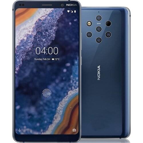 Original Unlocked Nokia 9 Pureview Mobile Phone Fingerprint 5.99'' 12MP camera 6GB RAM 128GB ROM Dual Sim NFC Android Smartphone