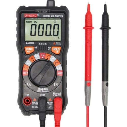 UA9233E Multimeter Professional AC DC Digital Multimeter Voltmeter Tester Meter Digital LCD Display 5999 Cunts Meter Tester