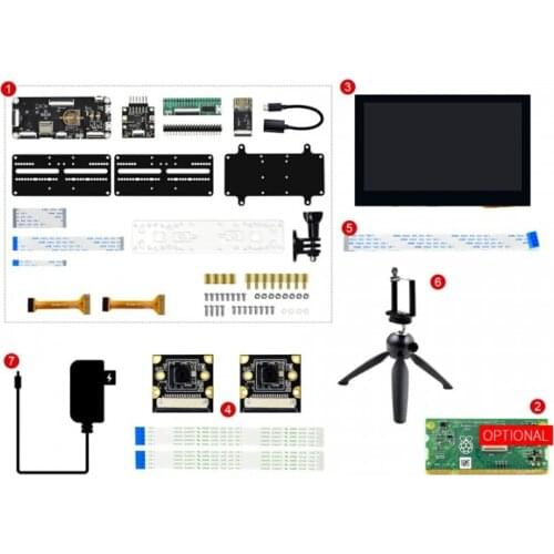 Raspberry Pi Compute Module 3+ Development Kit Type C, CM3+ Binocular Vision Kit,Optional CM3+ Acce C and CM3+ 32GB Package C