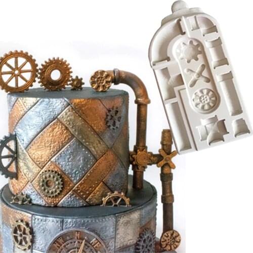 Rusty Pipes Silicone Molds Fondant Cake Decor Tools Silicone Molds Sugarcrafts Chocolate Baking Tools For Cakes Gumpaste