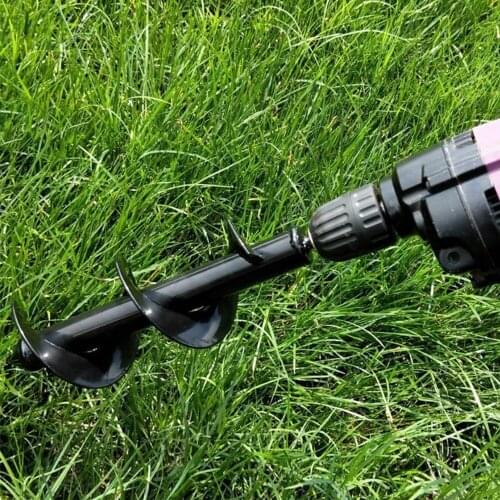 Garden Auger Spiral Drill Bit Tool Spiral Hole Digger Ground Drill Earth Drill For Seed Planting Gardening Fence Flower Planter