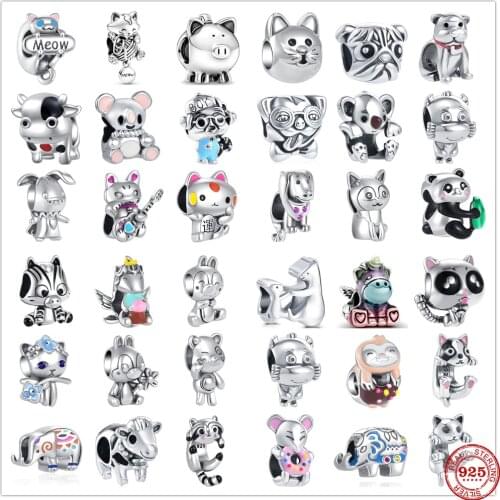 New DIY fine beads Fit Original Pandora Charms Silver 925 Bracelet Jewelry