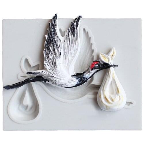 Bird silicone mold DIY fondant cake mold chocolate fudge mold kitchen baking Candy Biscuits