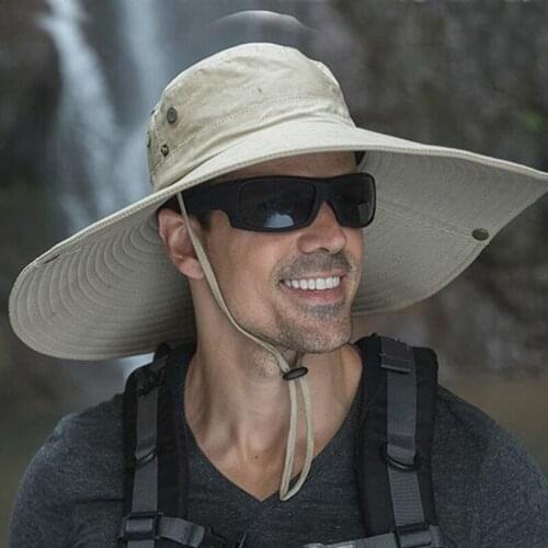 UPF 50+ Sun Hat Bucket Autumn Men Women Fishing Boonie Hat Sun UV Protection Long Large Wide Brim Mesh Hiking Outdoor Beach Cap