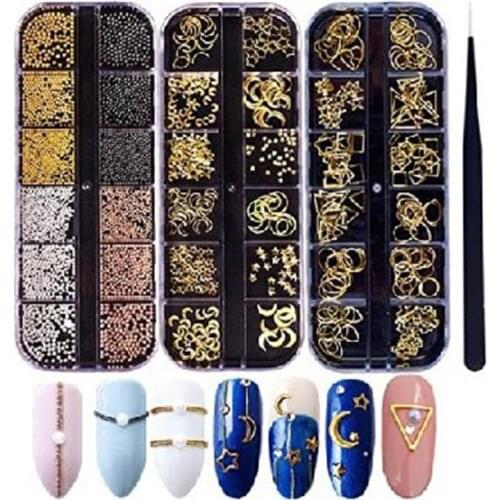 Gel Nail Rhinestones Crystal Nail Art Rhinestones 3 Boxes Fashion Gel Nail Rhinestones DIY Charming Manicure Art Decoration Gift