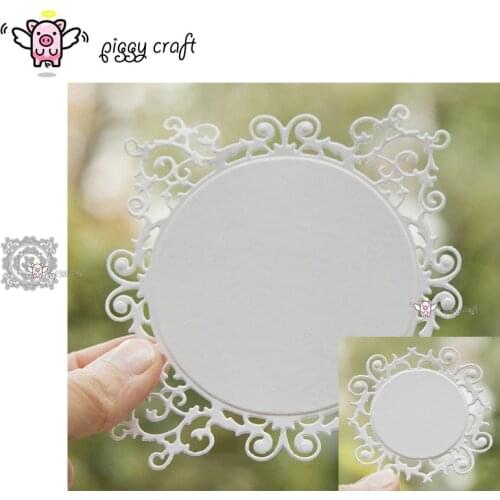 Piggy Craft metal cutting dies cut die mold 4Pcs Flower lace frame Scrapbook paper craft knife mould blade punch stencils dies