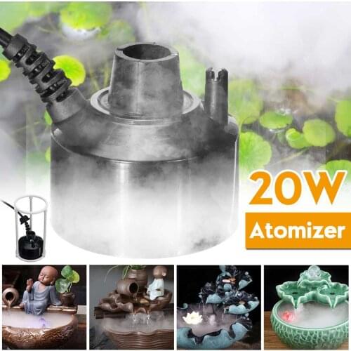 20W Ultrasonic Mist Maker 24V Color Change Aquarium Air Humidifier Water Fountain Indoor Pond Fog Machine With Adapter