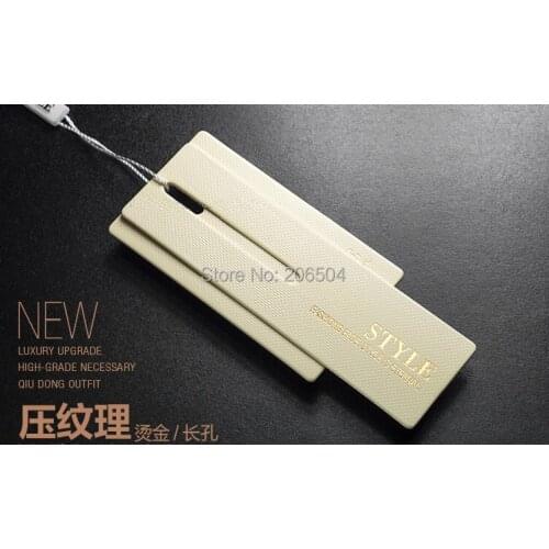 High grade tags hang tags coated paper chrome paper 500pcs DPM002