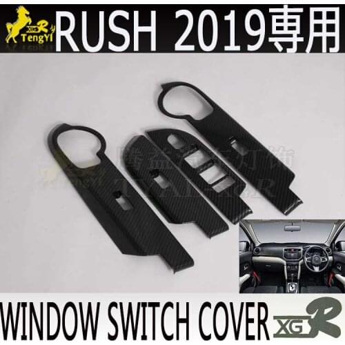 Xgr inside switch window panel cover ring carbon fiber for rush 2018 2019 2020 accessory body part