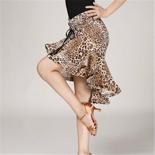 Latin Fishtail Skirt For Female Adults Latin Practice Performance Dancing Costumes Half Length Print Skirt Sexy Tops Women Dance