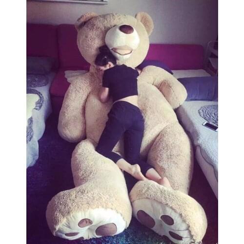 [Funny] 130cm America bear Stuffed animal teddy bear cover plush soft toy doll pillow cover(without stuff) kids baby adult gift