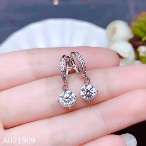 KJJEAXCMY Boutique Jewelry 925 Sterling Silver Inlaid Mosang Diamond Fine Womens Earrings Support Detection Fashion