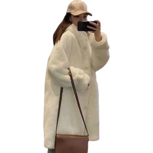 Women Winter Casual Coat Long Fur Coat Hoody Overcoat Female Fluffy Jacket Furry Coat Hooded Fur Jacket Plus Size Warm Jacket