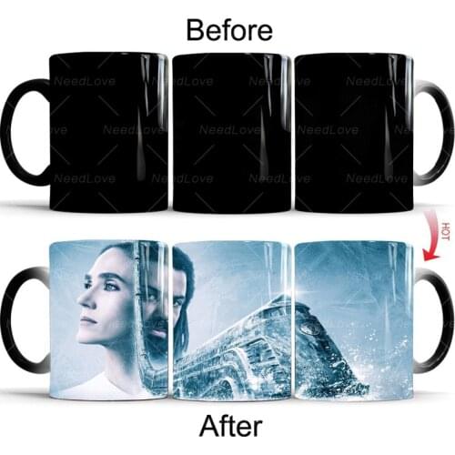 1Pcs 350mL Snowpiercer Coffee Magic Mug Creative Color Changing Mug Best Gift Drinkware for Your Friends