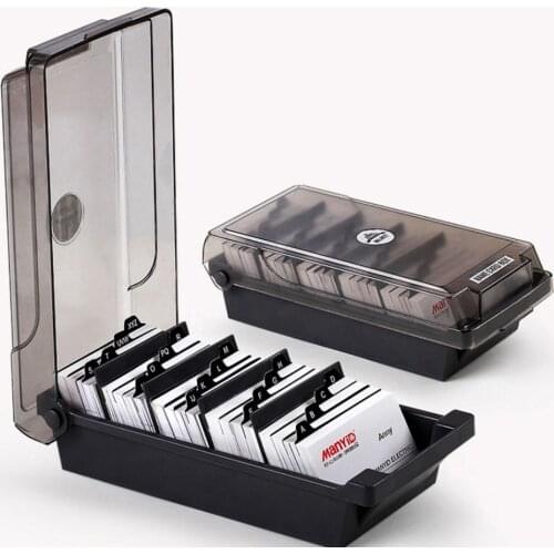 1Pcs ABS Name Card Holder Black Large Capacity Sorting Name Card Holder Office S