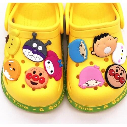 1Pcs Cartoon Super Bread Girls PVC Shoe Charms Clog Buckle Fit Wristbands Bracelets Shoes accessories Children X-MAS Gift