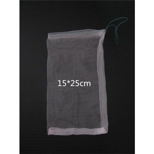 100pcs/lot-15*25cm 40 Mesh Nylon bag,Fish Fruit wristband bag,Insect birds pest filter bag,Rice seed soaking,Seed storage bag