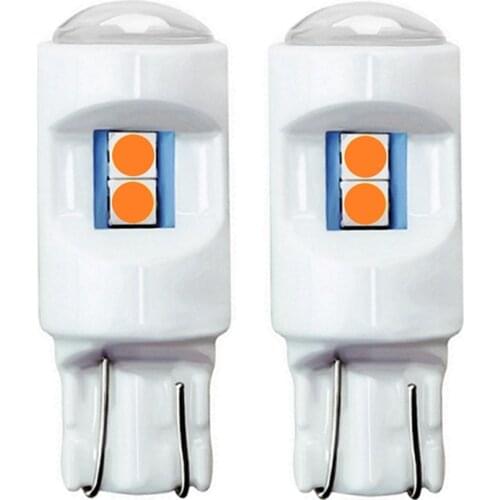 2PCS 2019 NEW T10 W5W Ceramic Super Bright 3030 LED Bulbs Car Interior Reading Dome Lamps 501 WY5W LED Auto Wedge Parking Lights